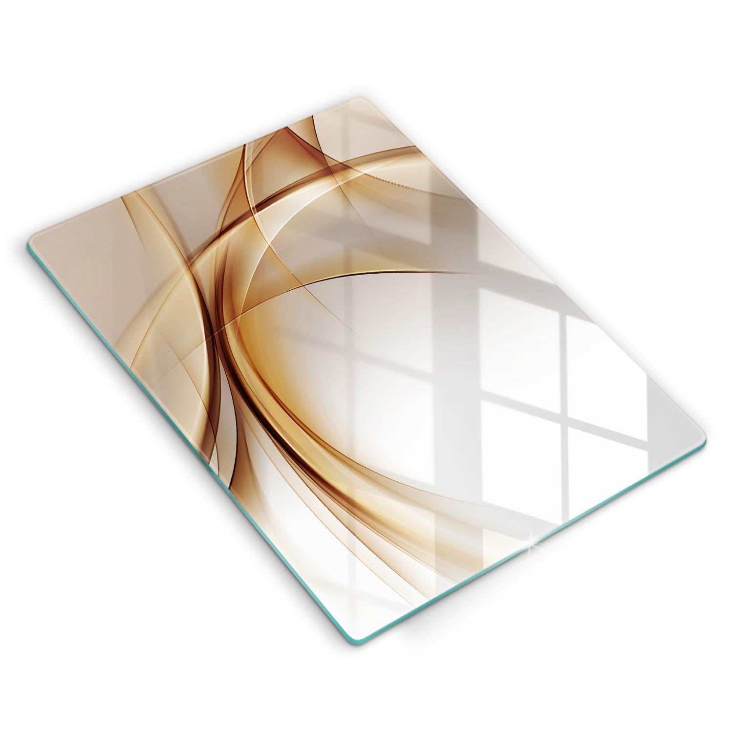 Planche à découper induction de prestige 40x52cm Wallfluent en verre d'art abstrait résistant