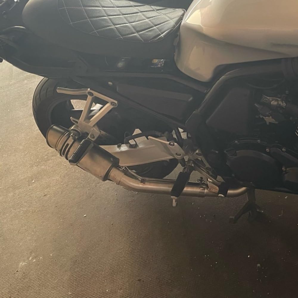 WOLWES Tubo Escape Motocicleta para Yamaha para FZS 600 para Fazer 1998-2003 Silenciador De Escape De Motocicleta 51mm Tubo De Enlace Medio De Escape Moto para CB1300 2003-2013 Escape Tubo