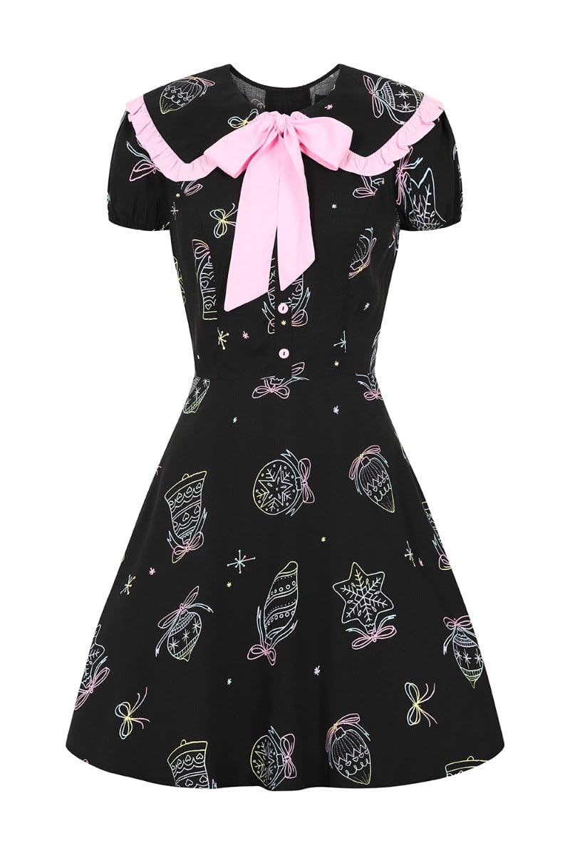 Hell Bunny Merry Mini Dress Black