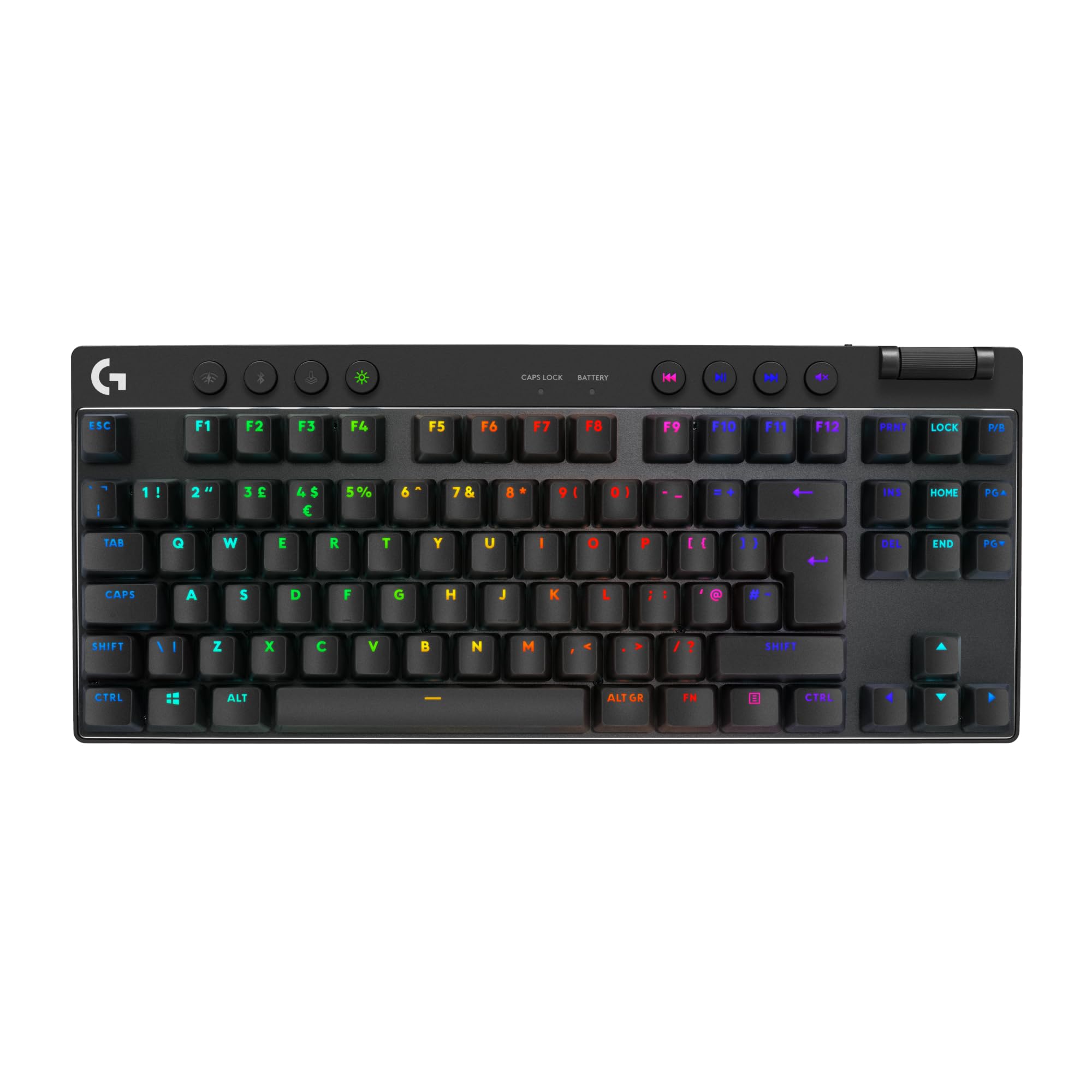 Logitech GPRO X TKL LIGHTSPEED Wireless Gaming Keyboard, Ultra Portable  Tenkeyless Design, LIGHTSYNC RGB, Tactile Switches (GX Brown), QWERTY UK