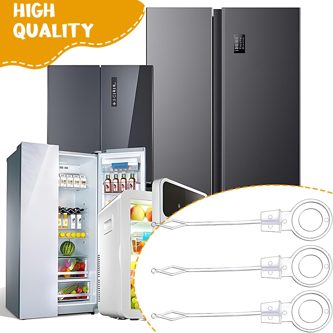 2 Stantuffi Per Foro Scarico Frigorifero - Plastica, 9.5cm, Bianchi, Universali - Foto 4