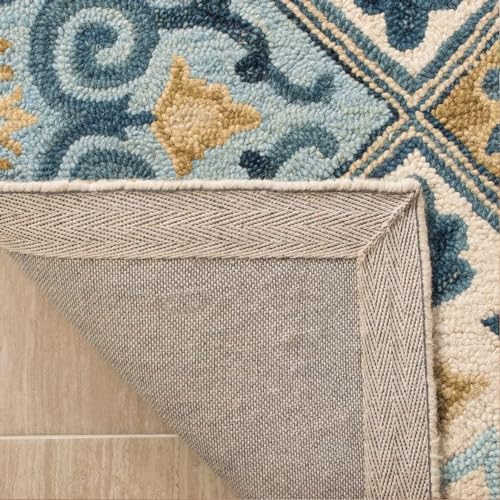 Image of Modern Home Decor Texture Wool Loop Pile Anti-Shed Rug Hand Tufted Carpet for Living Room Bedroom Drawing Room and Hall Color Multi 4 x 6 Feet (120 x 180 cm)