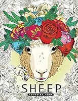 Sheep Coloring Book: for Adults Fun, Beautiful and Stress Relieving Unique Design 1981095667 Book Cover