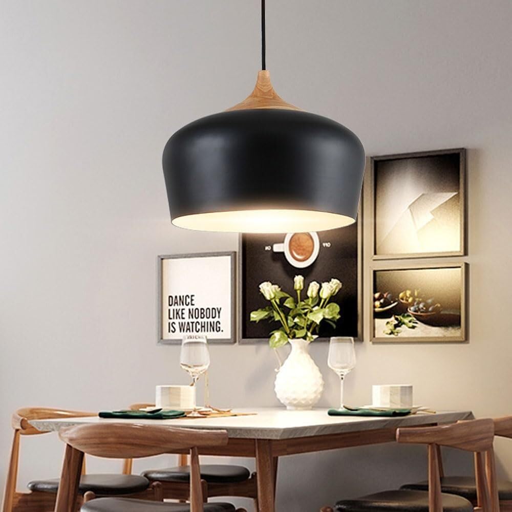 Lámpara Colgante de Metal Estilo Industrial - Lámpara de araña de un Solo Cabezal con Casquillo E27 para Sala de Estar, Dormitorio y Estudio (Amarillo)