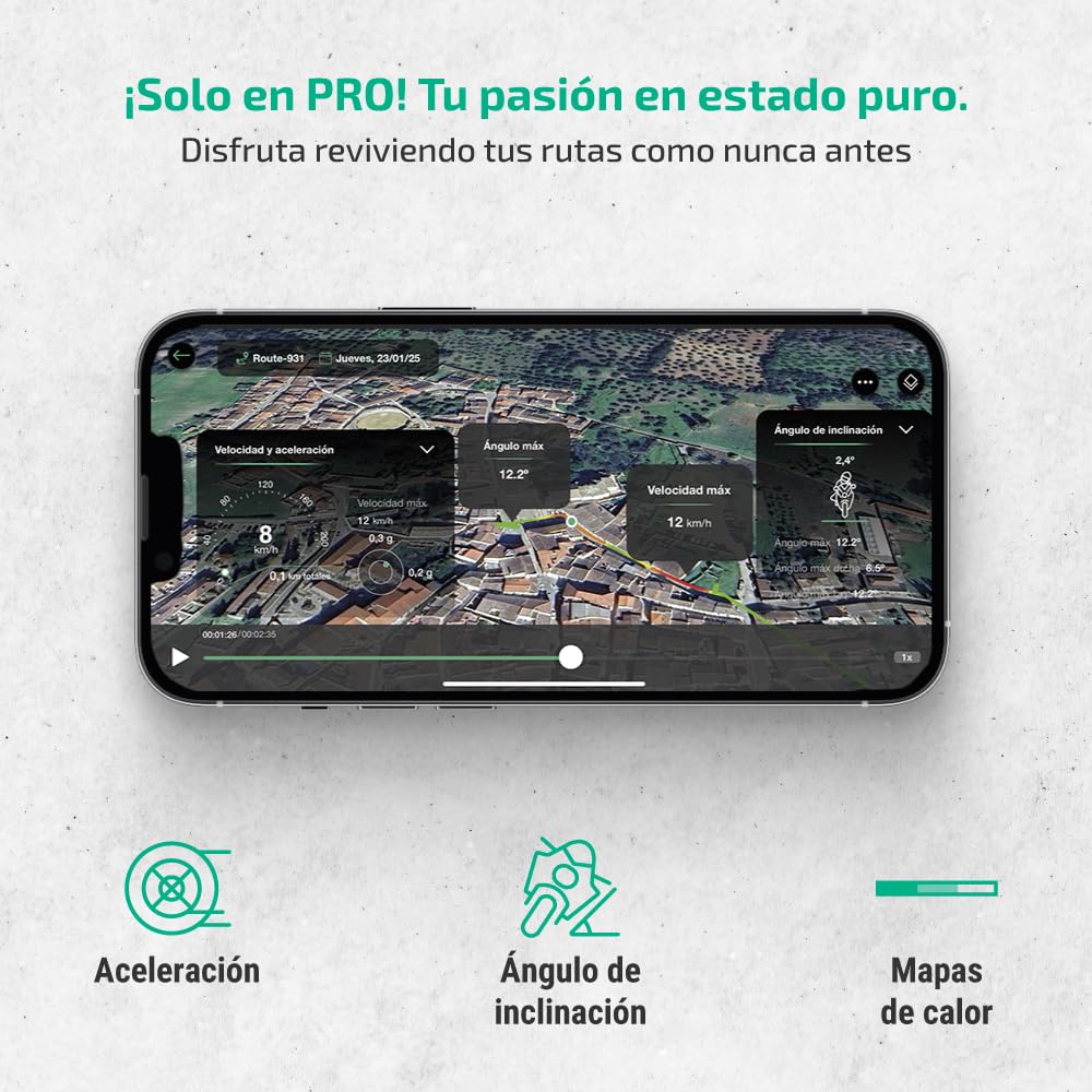 KOMOBI Pro Traceur GPS pour Moto avec Alarme Antivol. GPS Tracker avec Avis de Révisions. Localisateur de Scooter avec Abonnement et SIM. Traqueur de Vehicle avec Télémétrie + Smartkey