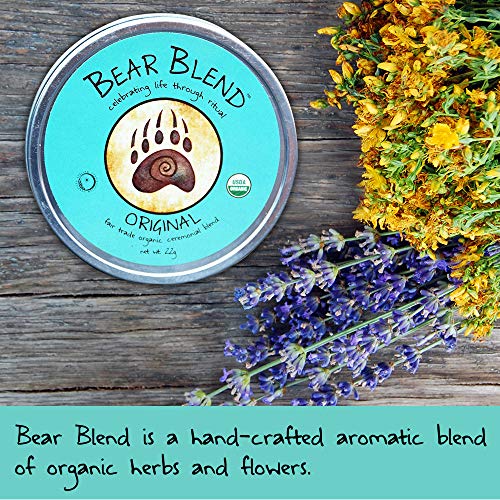 OG Bear Blend — Bear Blend Organics Ceremonial Herbal Smoking Blend — Handcrafted Nicotine-Free Tobacco Alternative Used With Herbal Cigarettes, Pipes, and Tea