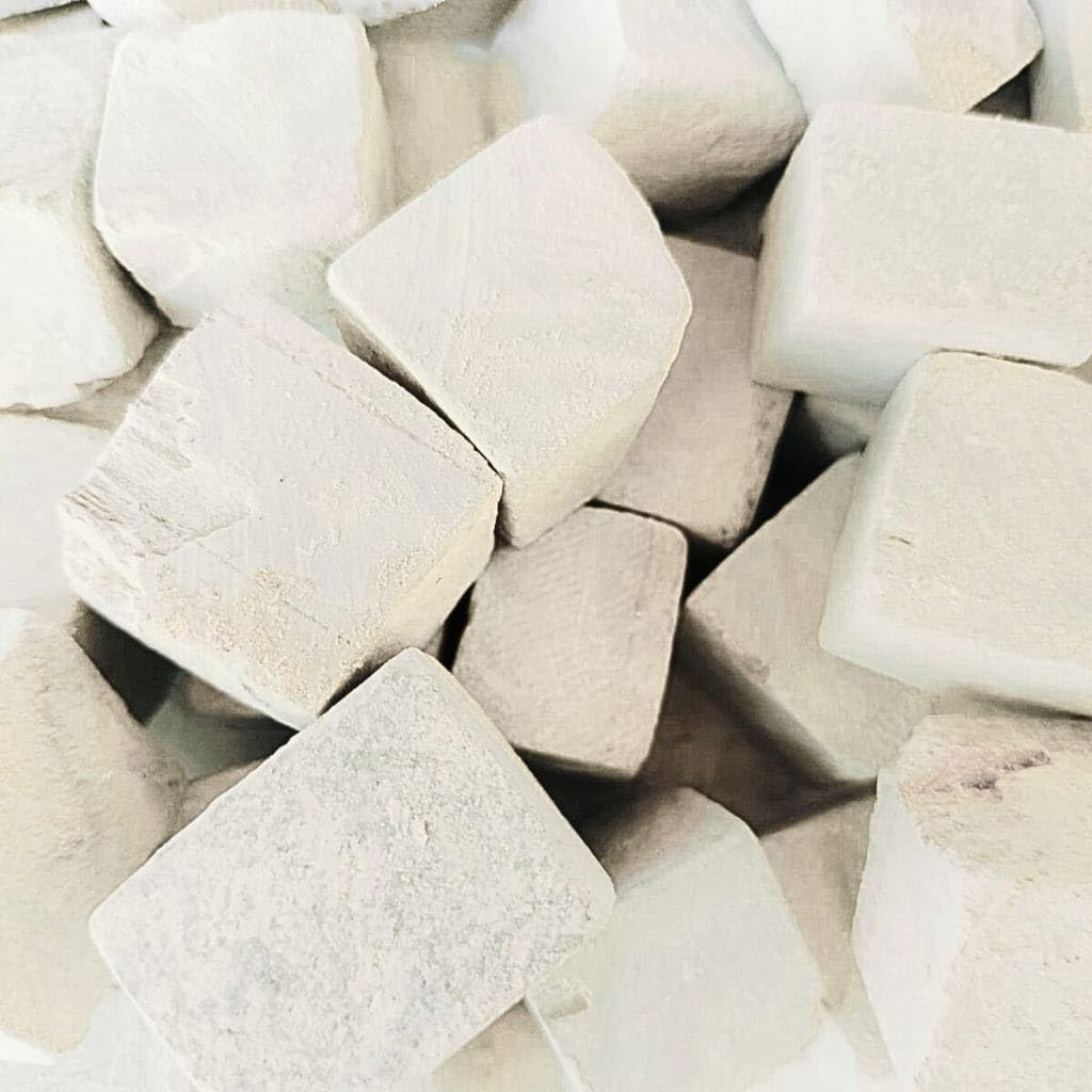 VRINDAVANBAZAAR.COM White Clay, White Shale Stone Cubes1kg- Pottery Modeling Block for Art Craft Sculpting Hand Modelling DIY Projects, Smooth for Sculpture Decorative Art Ceramic Studio Use