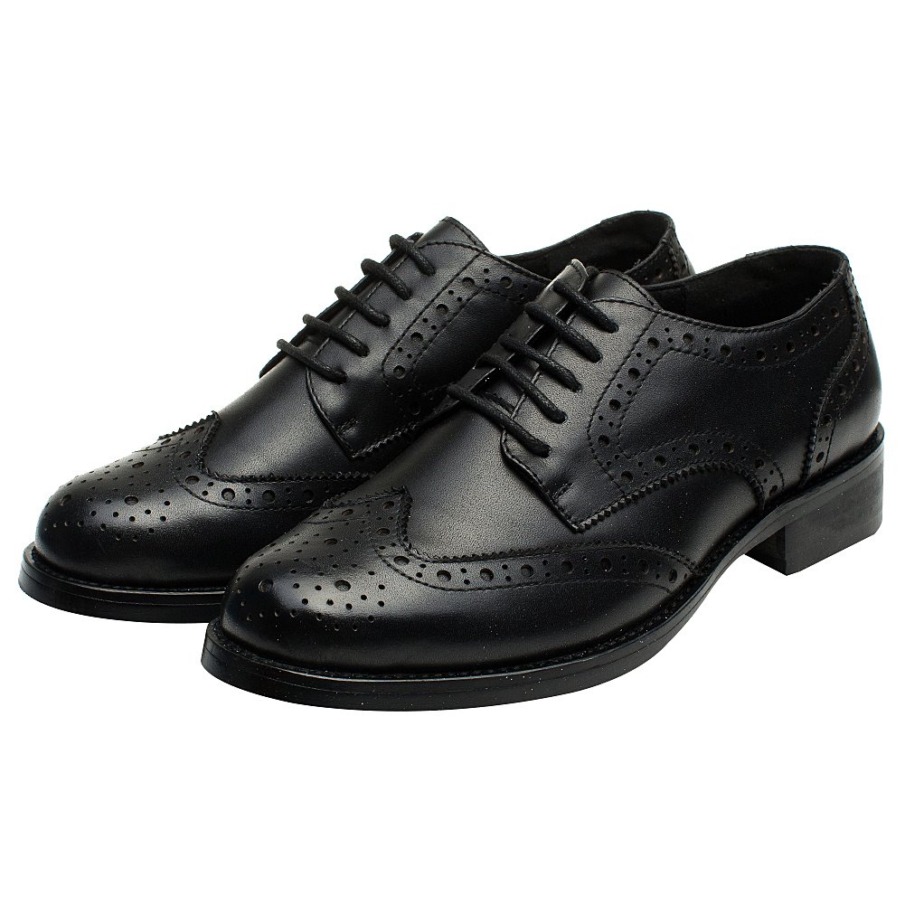 rismart Donna Brogue Appuntito Dito del Piede Pelle Oxfords Scarpe Stringate Basse
