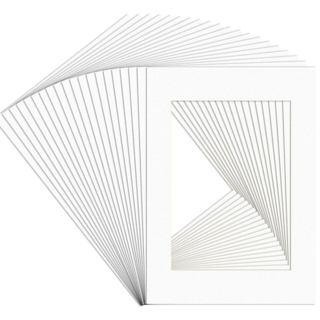 Procut Global White A4 Picture Mounts - Fits A5 Photo Size โ image 1