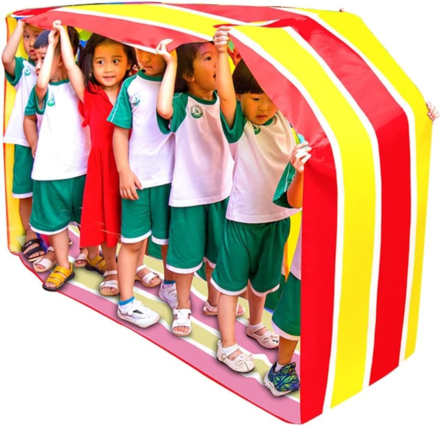 Playing Run Mat Oxford Cloth Stripes Teamwork Game, Indoor Outdoor Lawn Game Running Mat, Easy to Carry (Size : Kids-4M-13FT)