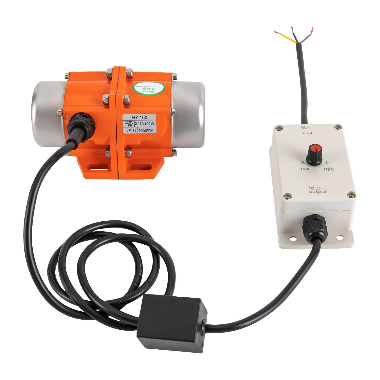 Motore a vibrazione, 220 V, 100 W, vibratore per calcestruzzo con regolatore di velocità, vibrazione regolabile, IP65, 3000 giri/min, vibratore per calcestruzzo minerario, metallurgia carbone