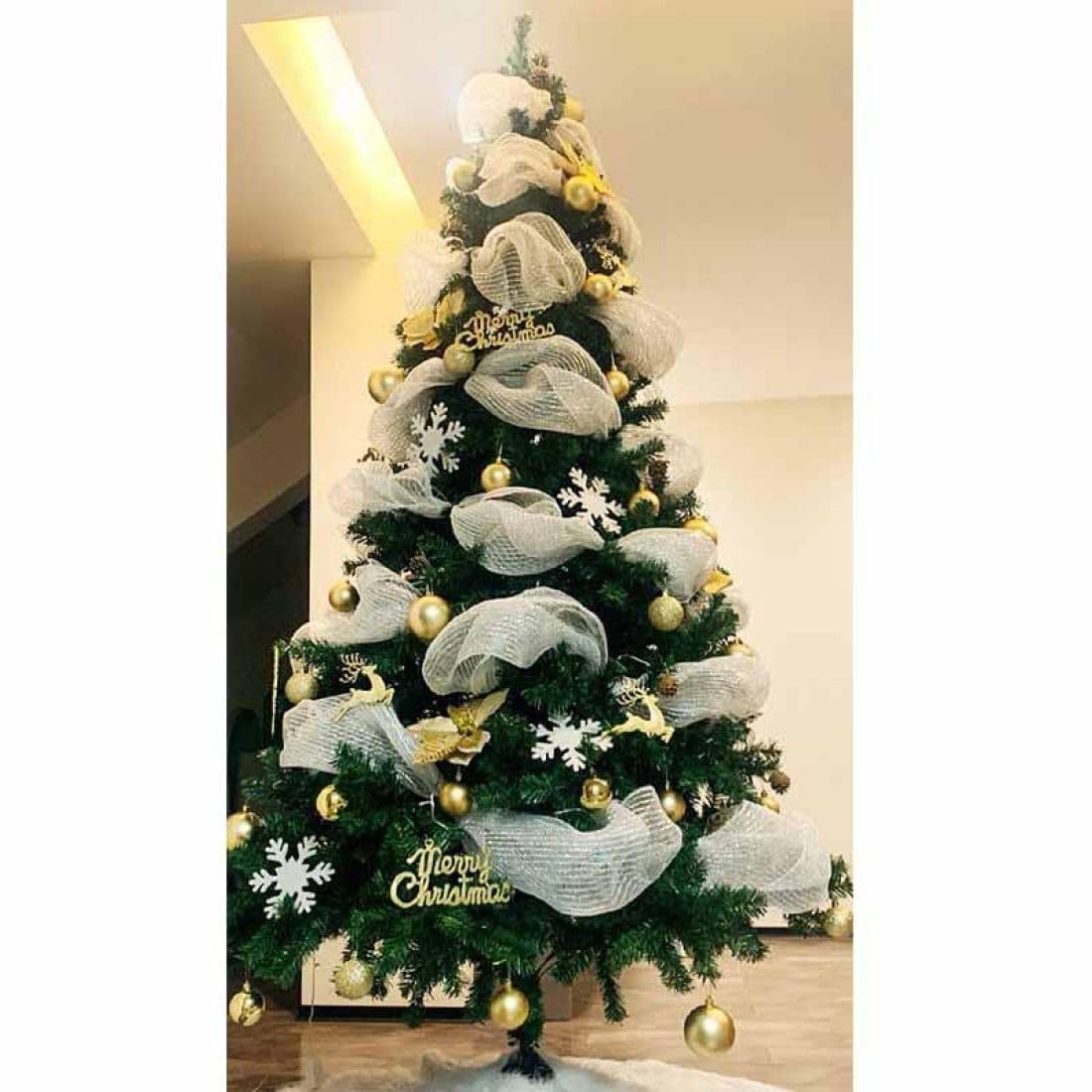 Amazon.co.jp: HGJH クリスマスツリー 白 大型 針葉樹 クリスマス飾り