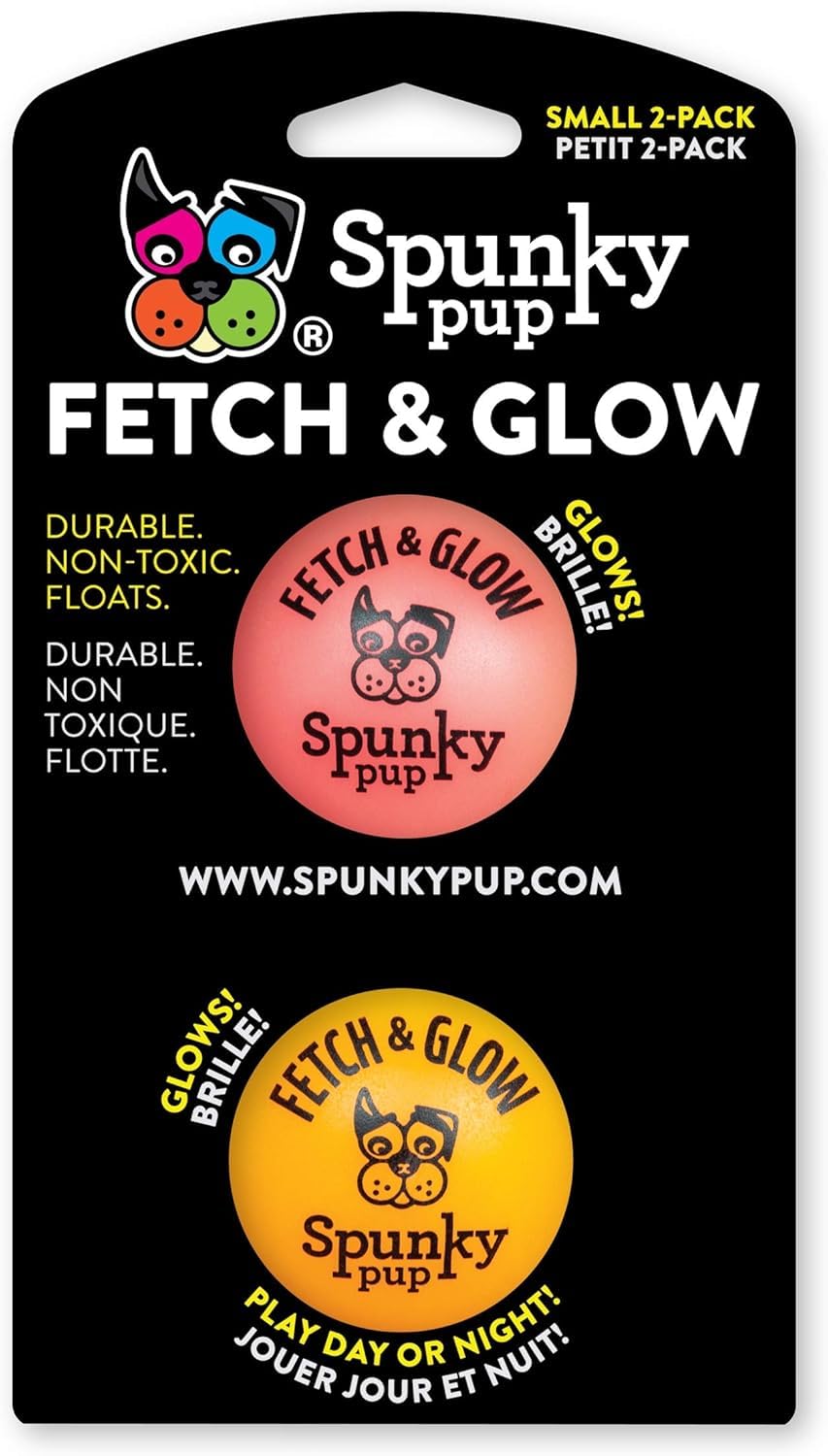 Dog Fetch Ball Small 2 Count (Pack of 1), (Assorted)