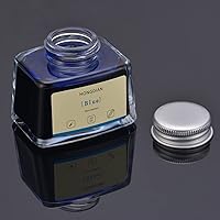 Vista 3 de Asvine Hongdian Pluma estilográfica con tinta embotellada Azul, Botella de tinta de 60ml para pluma estilográfica sin carbono