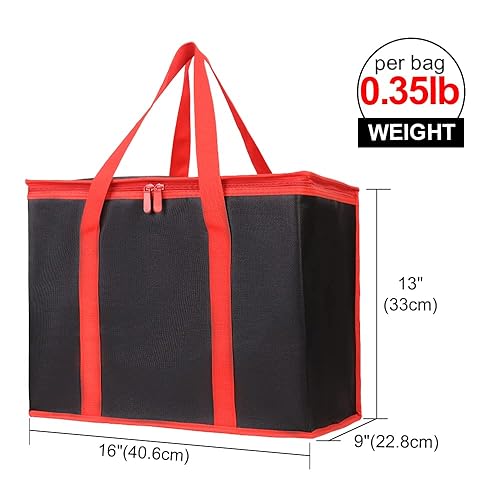 Miniatura 2 de Bodaon - Paquete de 1 bolsa de compras reutilizable y aislada para comestibles, tamaño XL, bolsa térmica para picnic con parte superior fría, bolsa