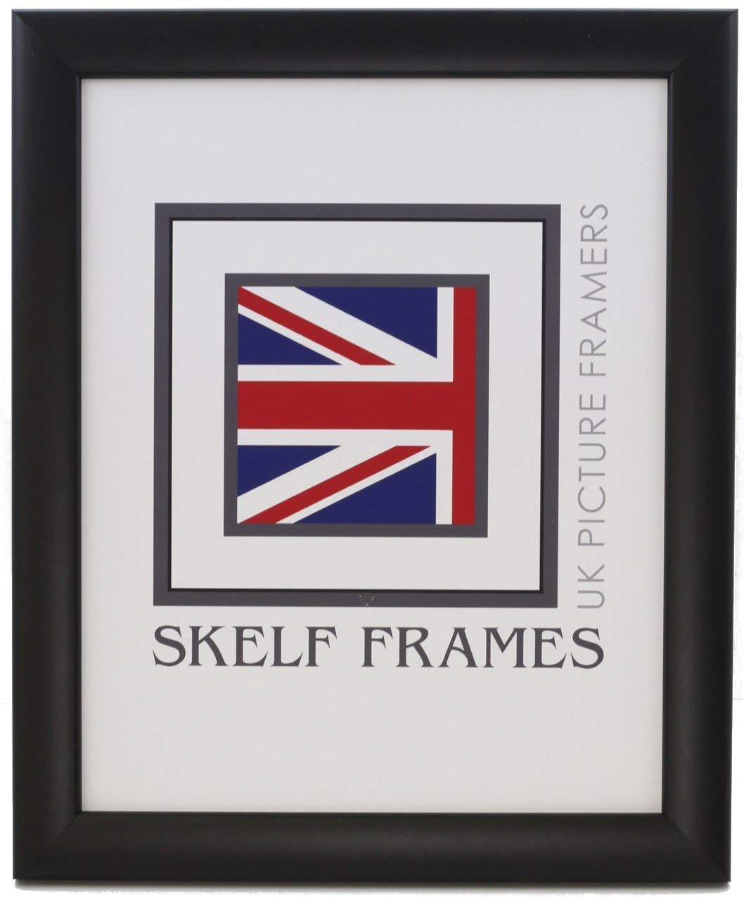 Skelf Frames Black 10.75 X 9 Inches Picture Photo Frame In Matt Solid Wood With Glass Hand Made In Yorkshire (Multiple Sizes)