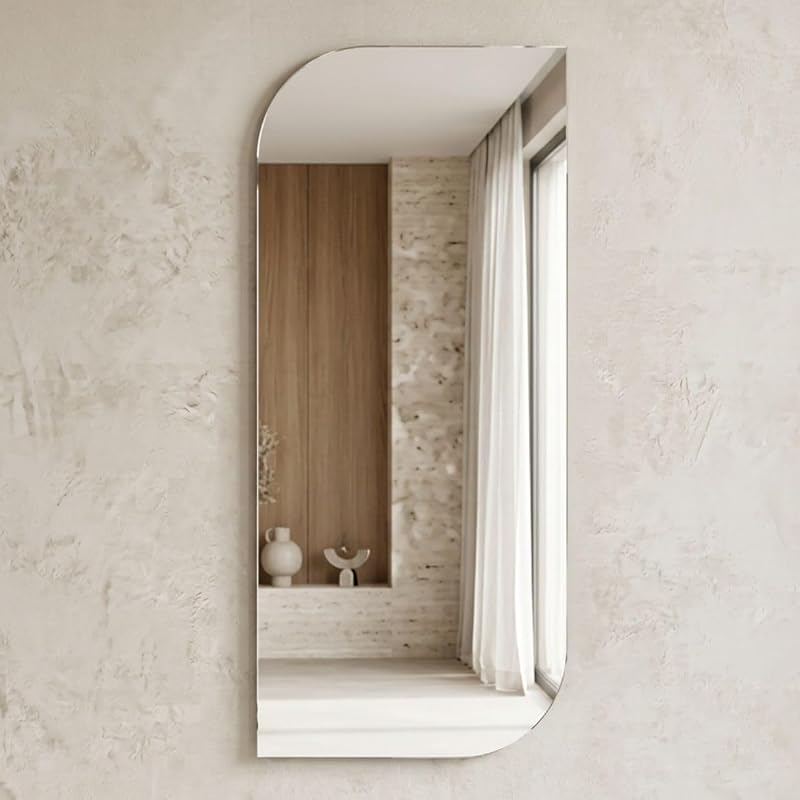 Espelho Vitta Orgânico Grande Sem Moldura Lapidado 90cm Lapidado, Decorativo, 90cm, para Sala, Banheiro e Quarto
