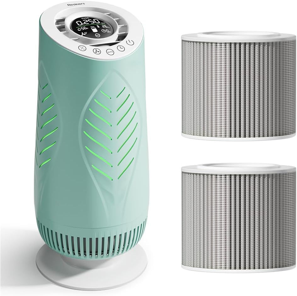 Resiners Purair Air Purifier & 2 Pack Replacement Filter, Epoxy Resin Air Purifier with H13 True Hepa Filter, Epoxy Tools Accessories Supplies