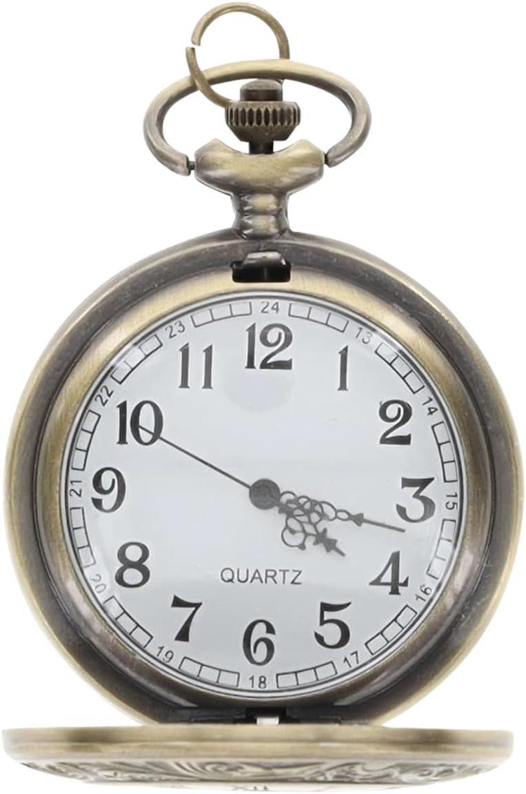 Old Timer Folding Knife & Pocket Watch Gift Set – Schrade 1227062 – Grey Laminate Wood Handle, Stainless Steel Blade – Includes Collector’s Gift Tin – Classic Gentleman’s Pocket Combo