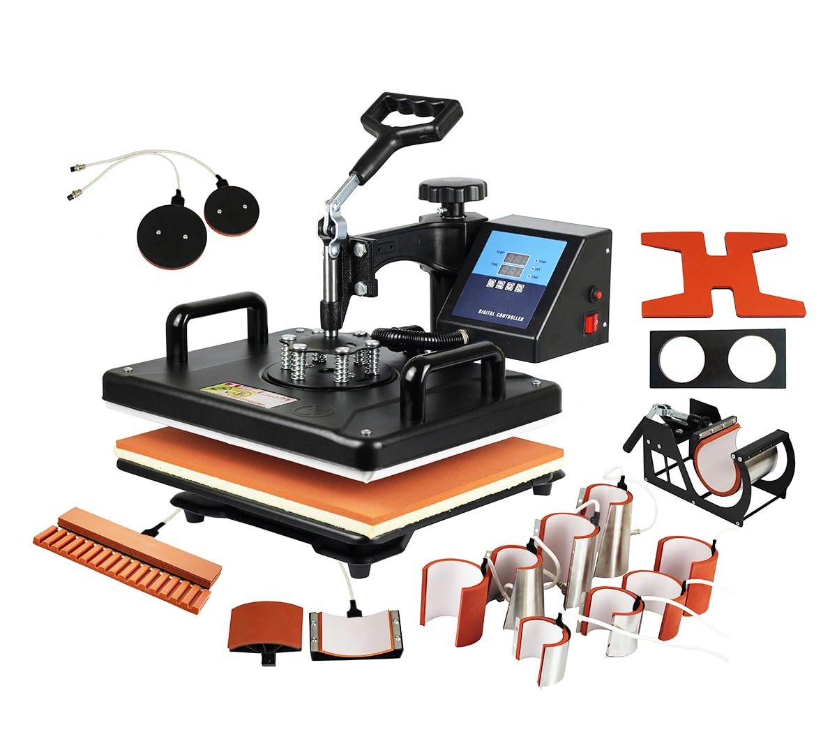 Amazon.com: SHUOHAO Upgraded 15 in 1 Heat Press Machine for  T-Shirts,Hats,Mugs,Pens \u0026More 12x15 Inch Heat Press 360-Degree Rotation  Swing Away Sublimation Machine Dual-Tube Tshirt Press Machine Digital  Control : Arts, Crafts \u0026