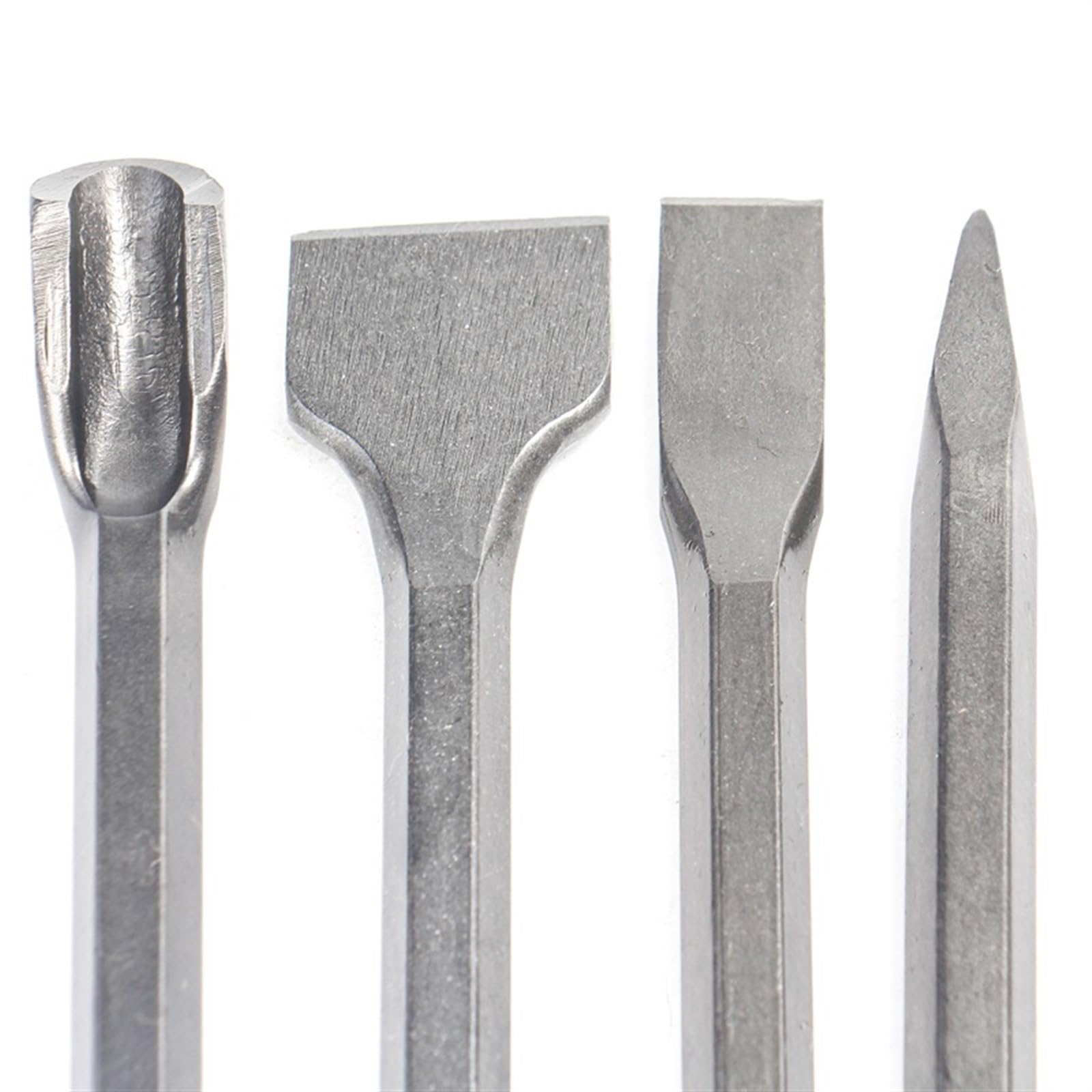 Set di Scalpelli Punta for Trapano a percussione, scanalatura a Punta, scalpello Piatto, Set di Utensili for muratura for la Lavorazione del Legno, Muro di Cemento, Roccia(4pcs)