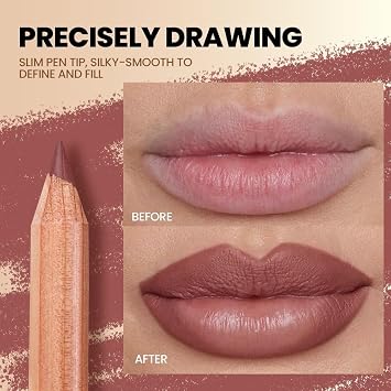 BestLand 6Pcs Warm Mocha Neutrals Lip Liner Set, Creamy Brown Nude Lip Combo Sets for Caramel, Coffee & Cocoa Tones, Long-Wear Smudge-Proof Formula for Full, Defined, Natural Contour Ombre Lips