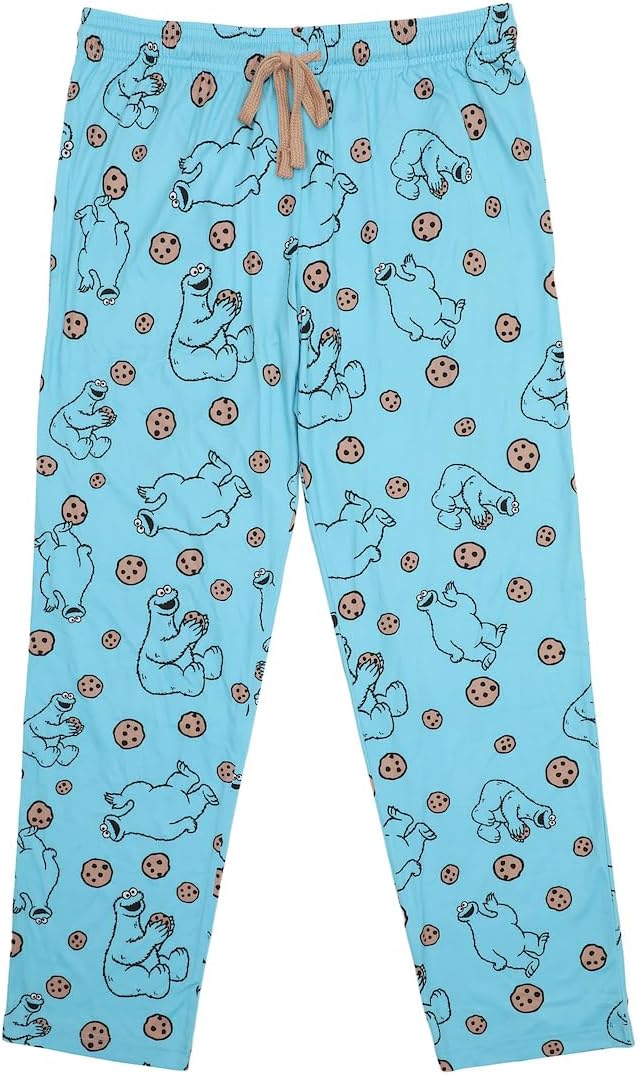 Sesame Street Cookie Monster Blue Adult Womens Sleep Pants XX-Large Multicolored