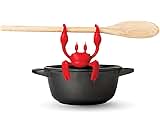 OTOTO Red The Crab Silicone Utensil Rest - Kitchen Gifts, Silicone Spoon Rest - Heat-Resistant Kitchen - Steam Releaser, Chopstick Rests & Holders