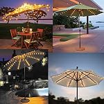 Patio Umbrella Lights 8 Lighting Mode 104 LED String Lights with Remote Control Umbrella Lights Battery Operated Waterproof Outdoor Decor for Patio Umbrellas Outdoor Use Camping Tents Warm White - Image 4