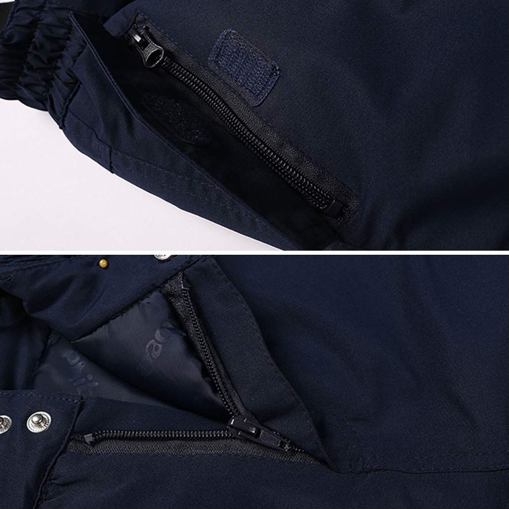 Jungen Skianzug 2 Teilig Skijacke + Skihose Kinder Mädchen Outdoor Warm Schneeanzug