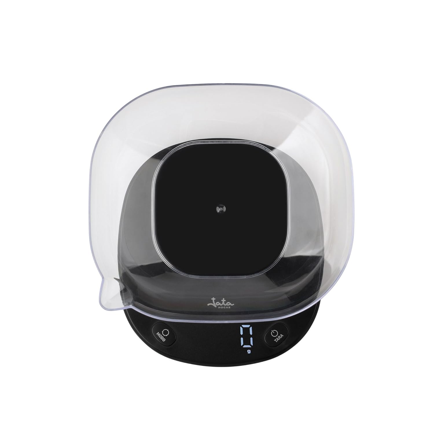 JATA HOGAR HBAL1709 – Digital Kitchen Scales with 1 L Bowl, up to 5 kg, Tare Function, Overweight Indicator and Low Battery, Measures: 17 x 21.5 x 8.5 cm
