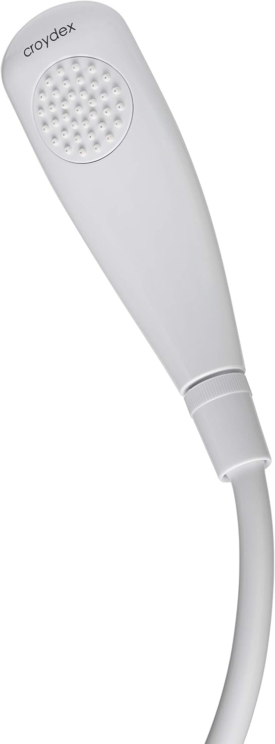 Croydex AA107022 Removeable Push-Fit Secura Bath Shower Set, White, 1.75m hose