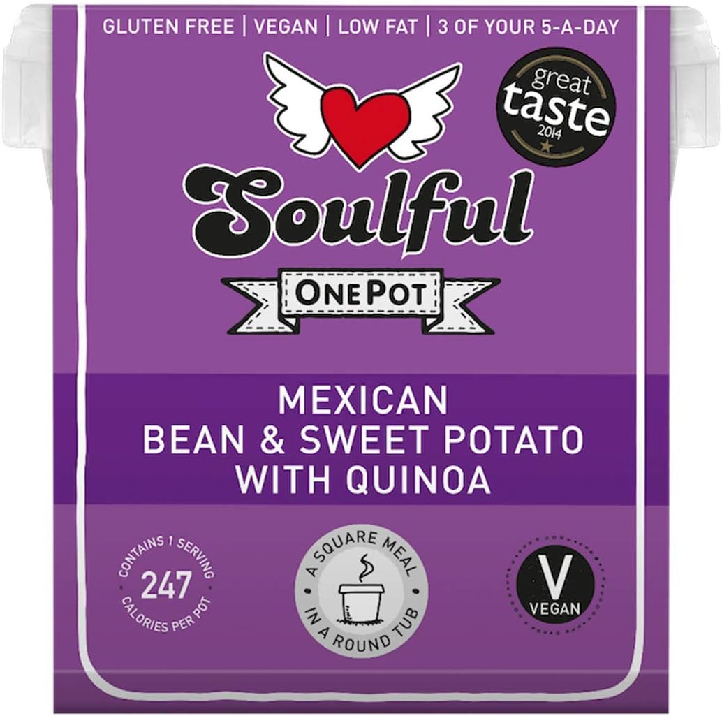 Soulful OnePot Mexican Bean and Sweet Potato - Vegan, Gluten Free Ready Meal - 380g