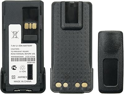 Vineyuan PMNN4424AR IMPRES Li-ion Battery for Motorola APX 1000 APX 2000 APX 3000 APX 4000 Two Way Radios Replacement Battery with Belt Clip(2600mAh)