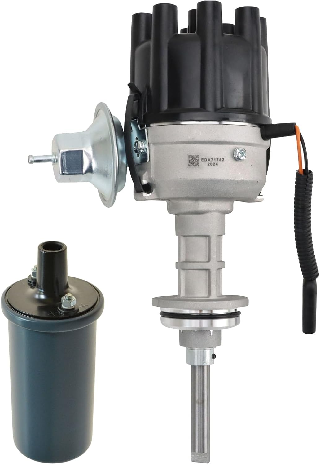 TRQ Ignition Coil Kit 2 Piece Compatible with 1972-1978 Chrysler Newport 1972-1981 Dodge Ramcharger D100 D150 B100 B200 B300 1972-1981 Plymouth Fury Duster Barracuda Trailduster Valiant