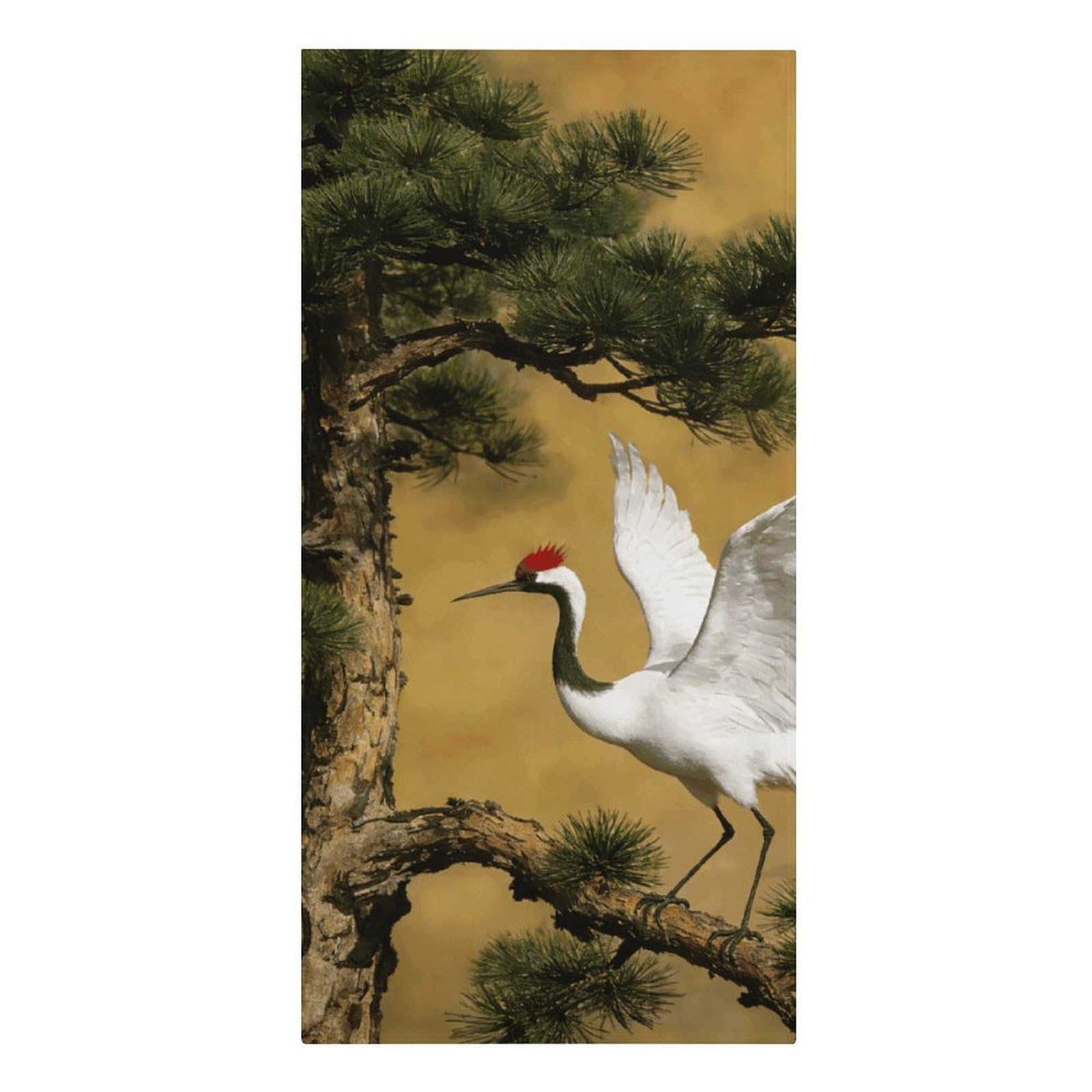Fodpand Girls Style Lightweight Microfiber Large Overszed Longevity Is Like A Pine Crane Beach Towel 30.3X61.4 In Sand Blanket Travel, Swim, Bathroom, Women Adults Gift Soft Big Pool Swim Towels