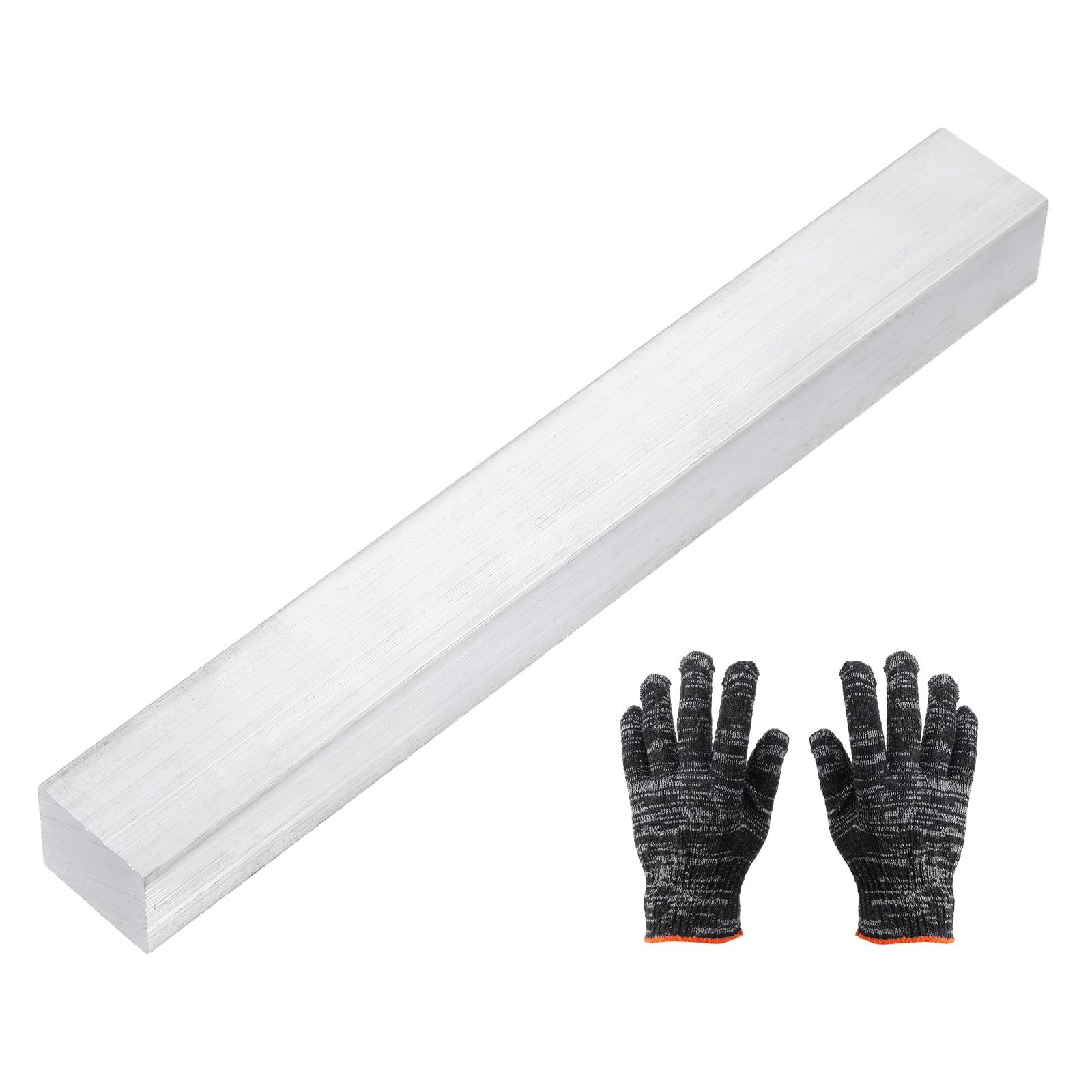 uxcell Barra piatta quadrata in alluminio, spessore 1" 1-3/16" Larghezza 10" Lunghezza Piazza 6061 Piastra piana in alluminio, 25 x 30 x 254 mm Stock solido con guanti