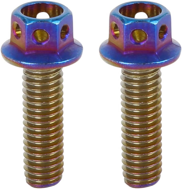 Uxcell オートバイボルトネジ M6x 皿頭キャップボルト 2個 キャンペーンもお見逃しなく 多色 ナットナンバープレートフレームファスナー
