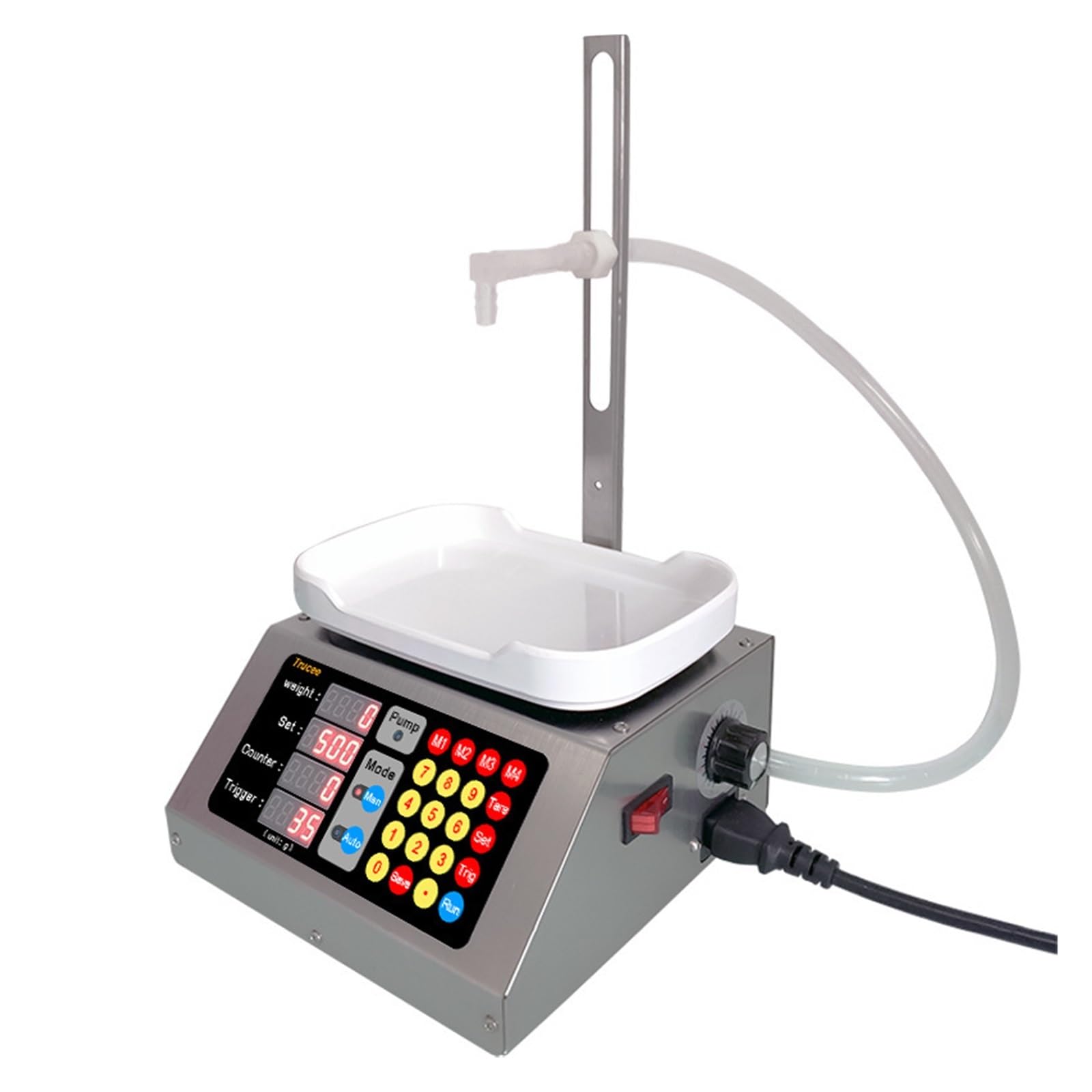 CUDTAPI - 10ml-3000ml Automatic Quantitative Weighing Diaphragm Pump Filling Machine Electronic Scale Liquid Filler Oil Water Wine Juice Liquid Paste Filling Machine