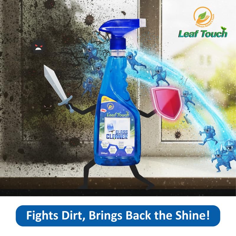 Image of Glass Cleaner - 500ml Streak-Free Window and Mirror Cleaning Liquid - Removes Dust, Smudges, and Fingerprints, Leaves Crystal Clear Shine, Easy & Quick Use