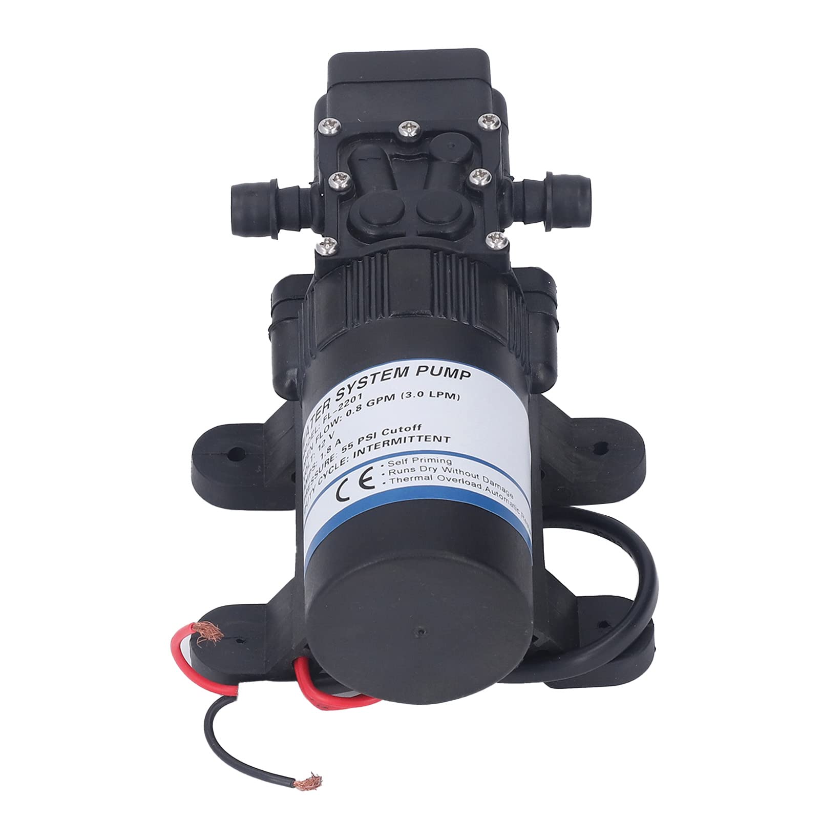 Pompa booster della pompa dell'acqua DC 12V 1.8A 55psi Pompa di auto -priming del motore di rame forte per irrigatori giardino per irrigazione yacht per