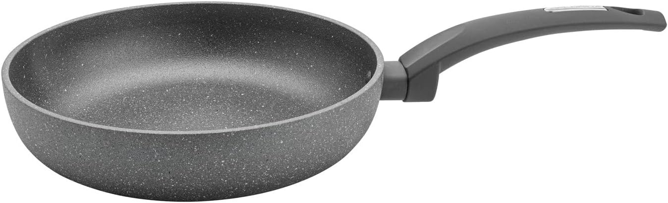 FLORINA - Lava Stone Aluminium Frying Pan | 30 cm Diameter | Deep Pan Induction | Non-Stick Coating Universal Pan | Suitable for Induction Hobs, Gas Hobs and Electric Hobs (Grey)