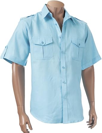 Inserch Big and Tall 100% Linen Shirts 