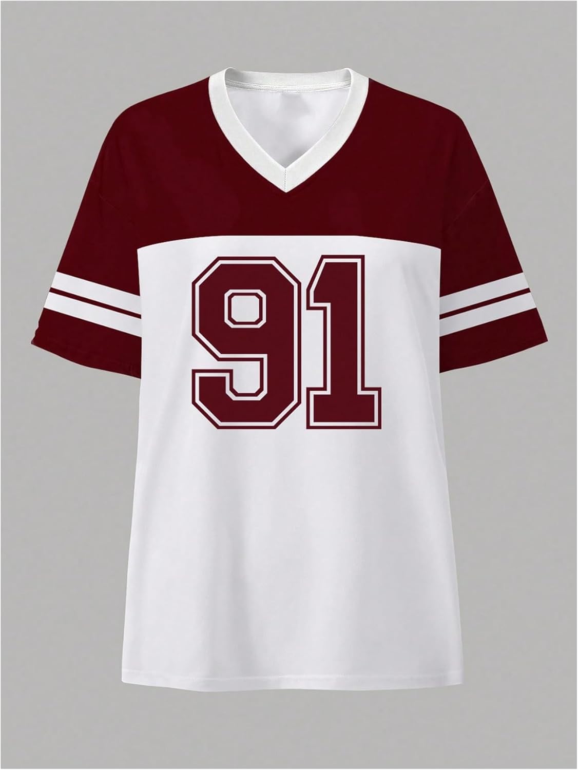 SweatyRocks Women's Y2k Jersey Shirt Number Graphic Tees Short Sleeve Color Block Football Tee Tops Sportswear - Image 2