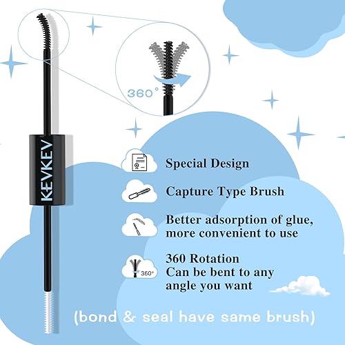 Miniatura 3 de KevKev Pegamento de pestañas para extensiones de pestañas, fijación fuerte de larga duración, 48-72 horas, pegamento de pestañas adherente y Bond y