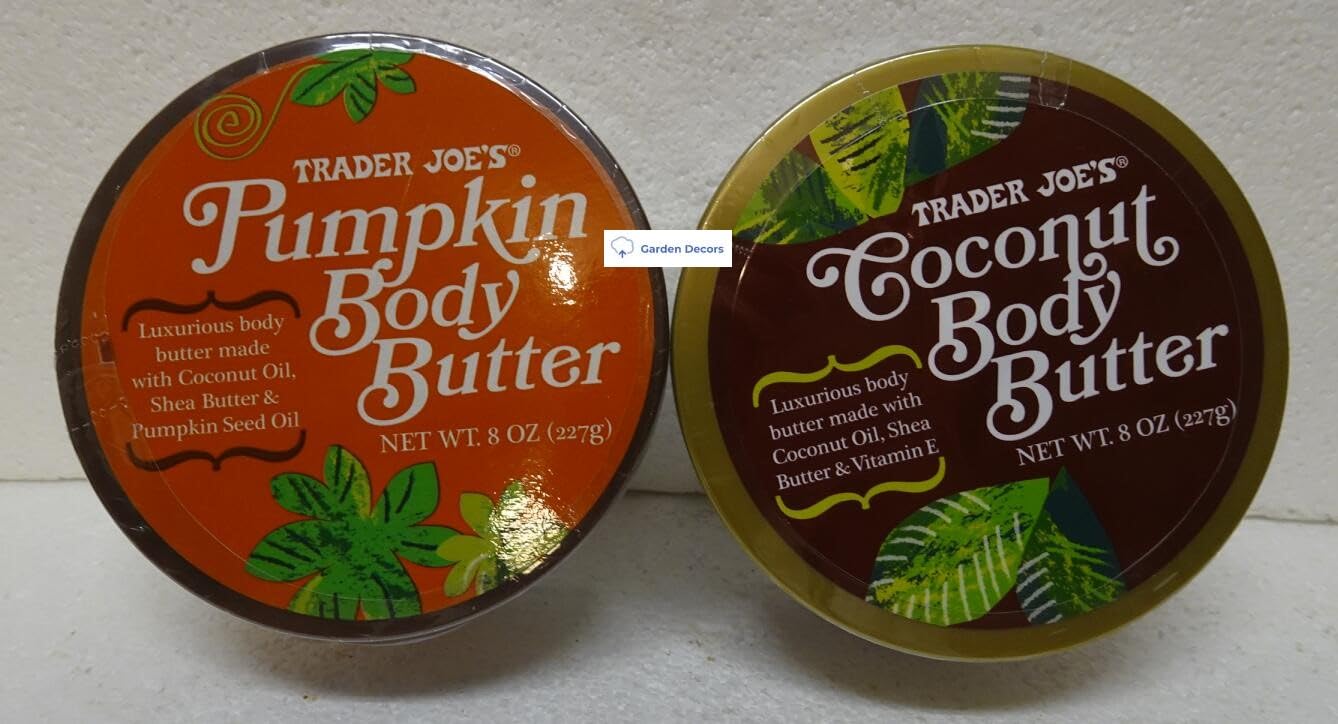 Generic Trader Joe's Pumpkin Body Butter & Coconut Body Butter 8oz 227g (Two Jars)