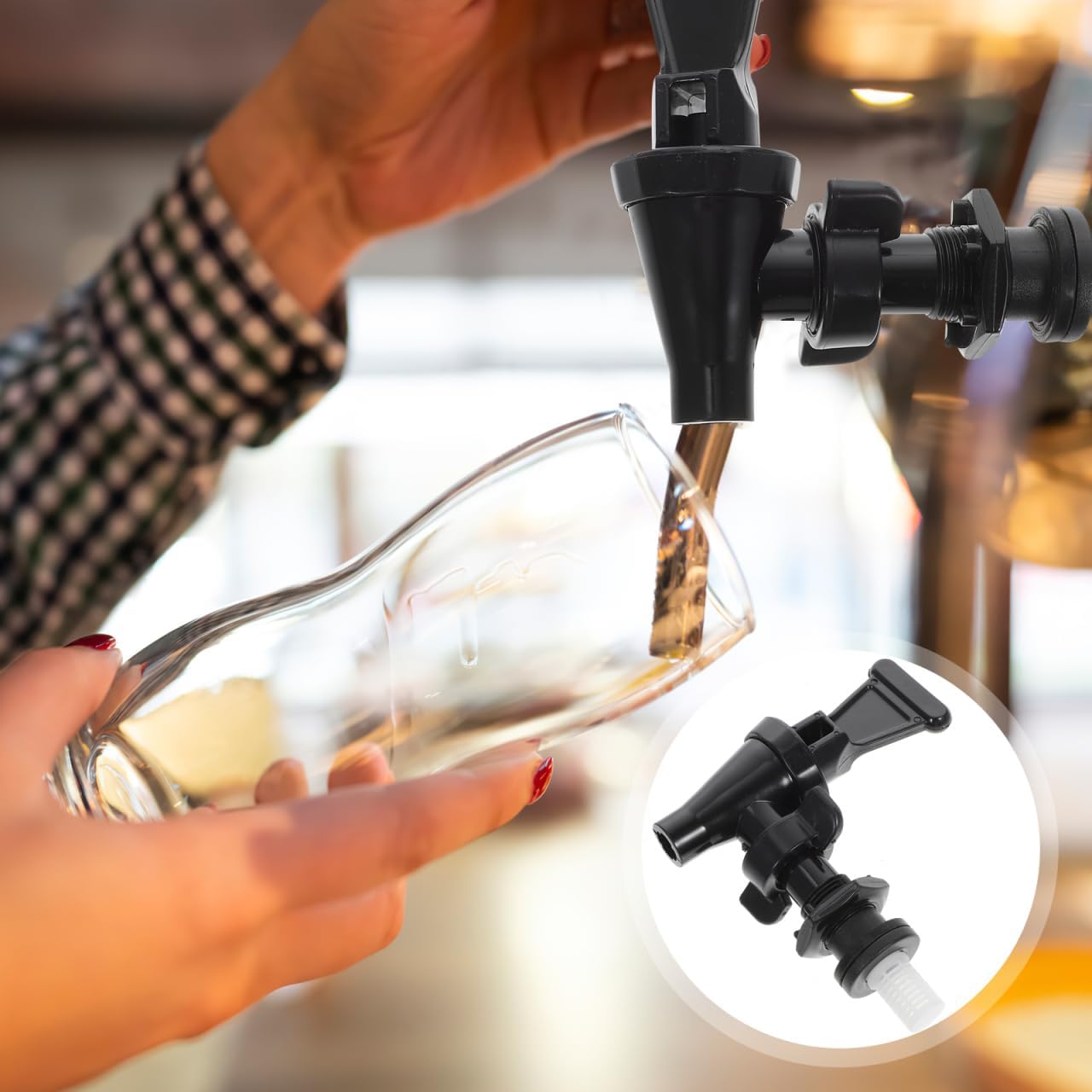 OSALADI Milk Tea Bucket Faucet Plastic Tap Replacement for Water Dispenser Barrel Easy Installation Beverage Spigot for Hot and Cold Drinks