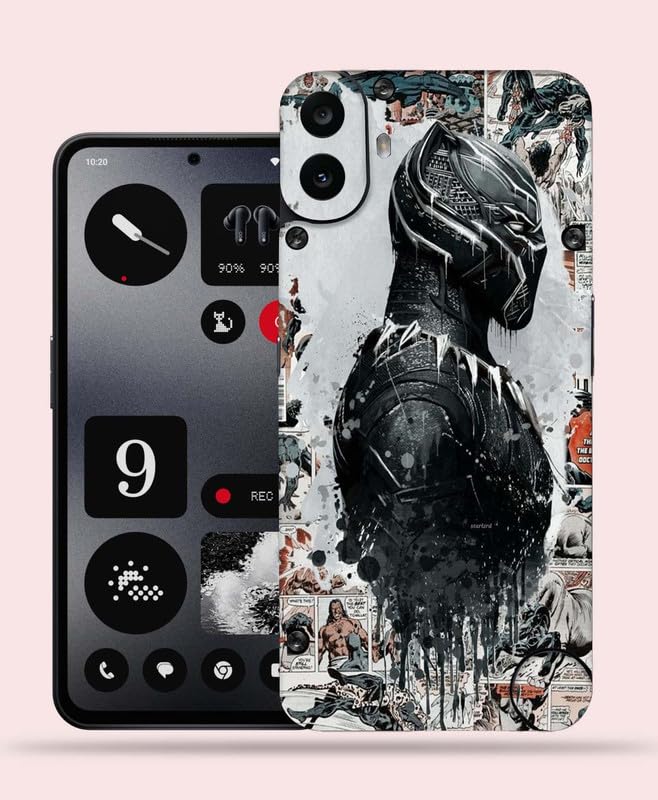 OggyBaba Comic Panther Nothing CFM Phone 1Mobile Back Skin Rear Screen Guard Protector Film Wrap (Coverage - Back+Camera+Sides)