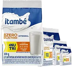 4 Unidades-Leite Pó Instantâneo Integral Zero Lactose Itambé - 300g