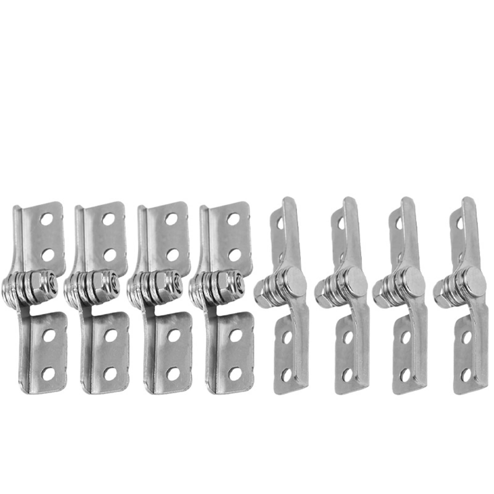 Ozlcua 4 Sets (8Pcs) 304 Stainless Steel Damping Hinge Friction Torque Adjustable Pivot Folding Position Stop Door Hardware Part(4 Sets (8Pcs))